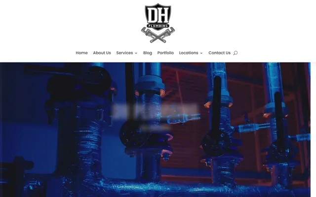 DH Plumbing Service interface screenshot