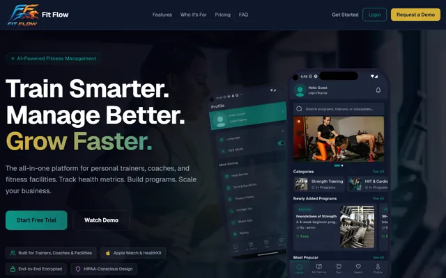 FitFlow interface screenshot