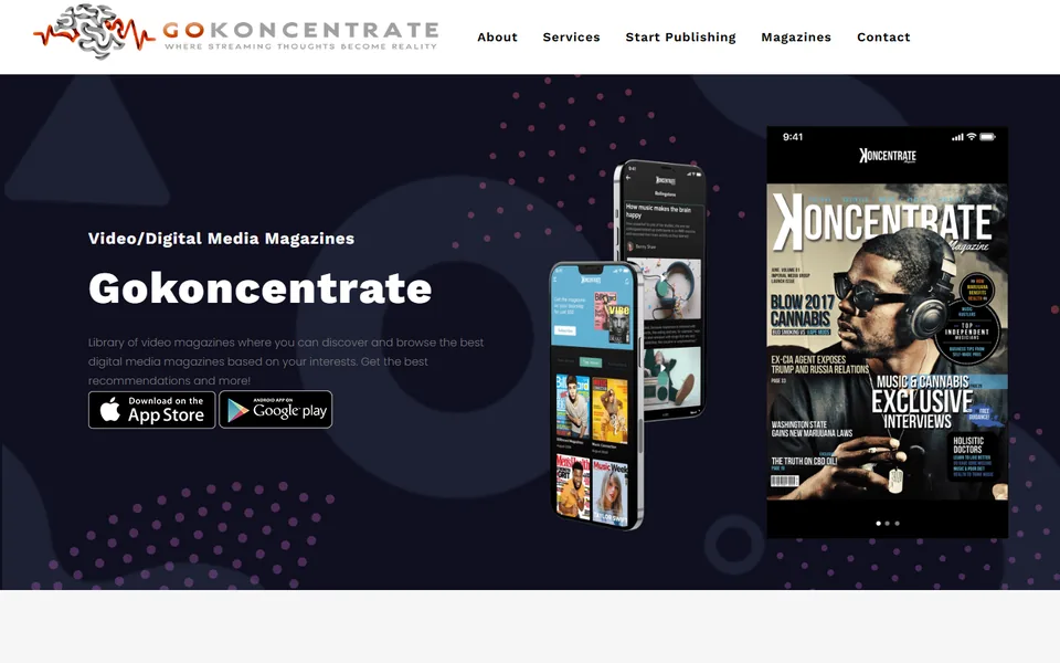 GoKoncentrate interface screenshot