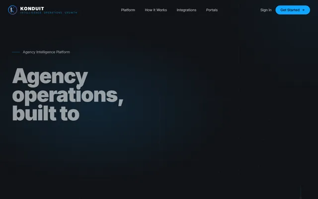 Konduit interface screenshot